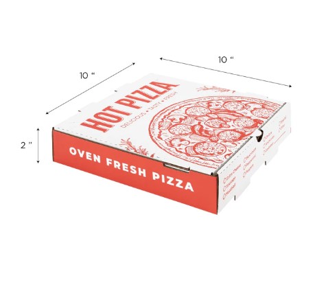 Custom FPPBF10WG Pizza Box 10x10 Generic Print 50cs