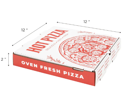 Custom FPPBF12WG Pizza Box 12x12 Generic Print 50cs